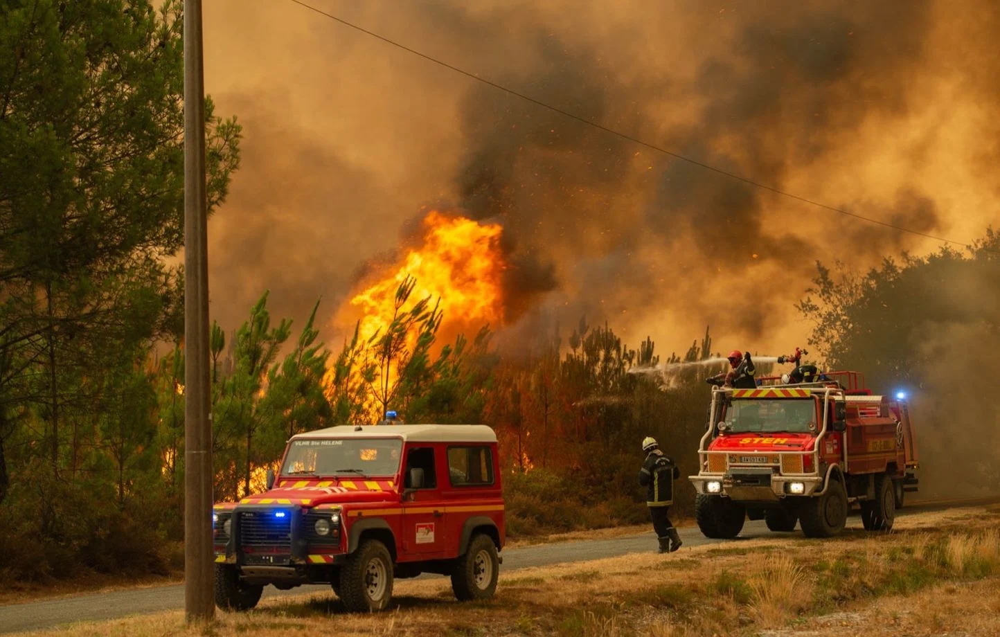 Incendie en Gironde et intervention des sapeurs-pompiers du SDIS 33